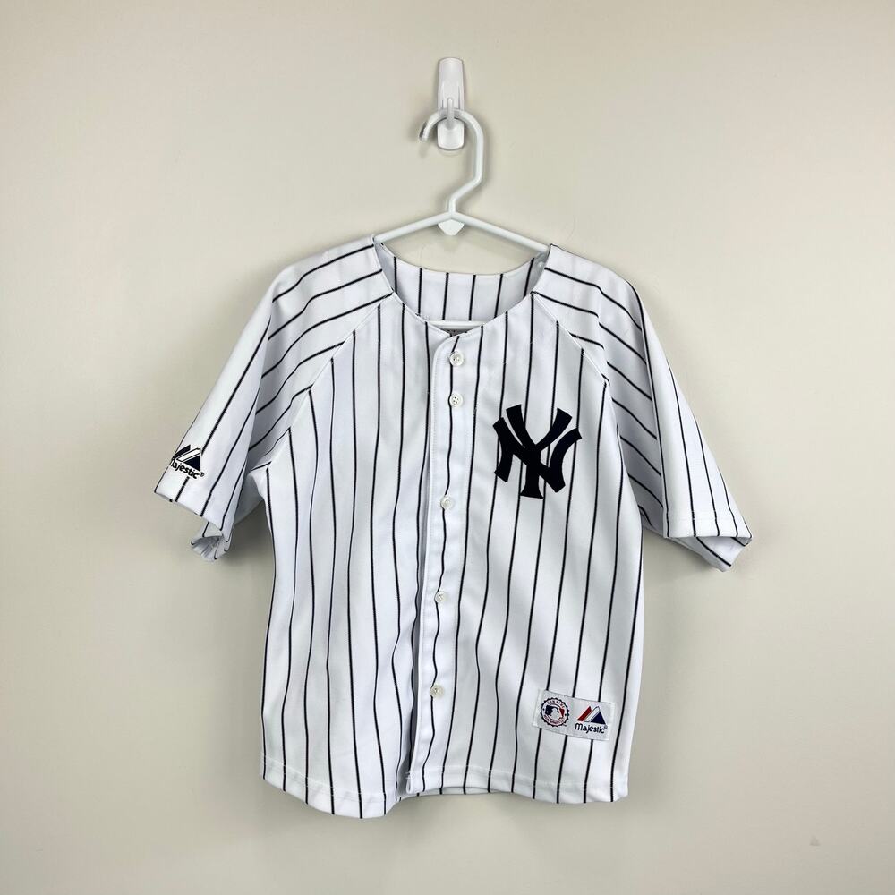 Vintage Majestic New York Yankees Jeter 2 MLB Baseball Jersey 7